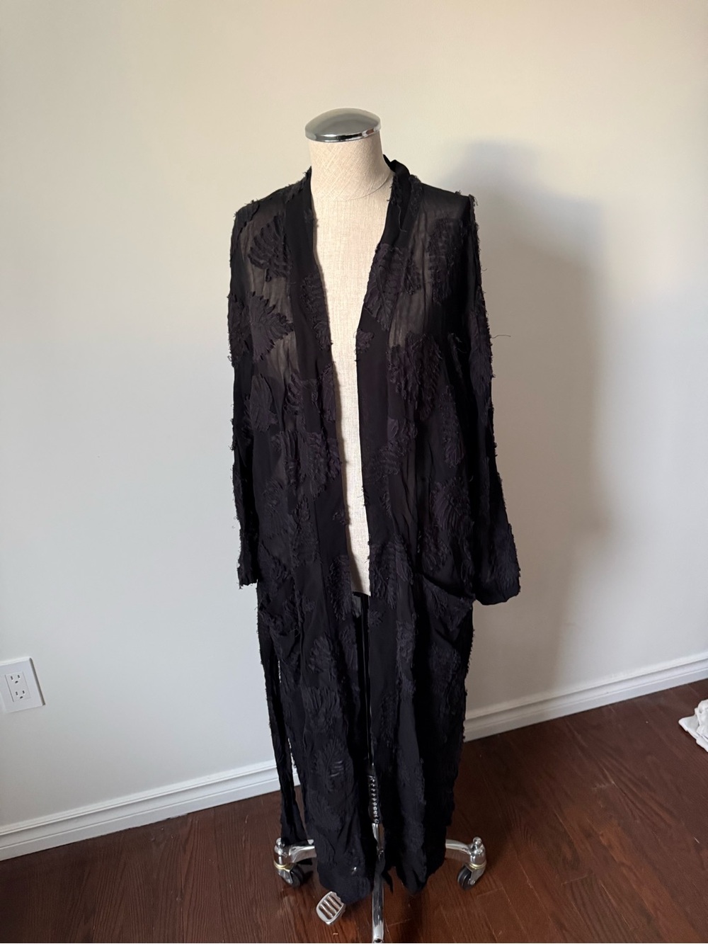 Wilfred Black Sheer Textured Duster